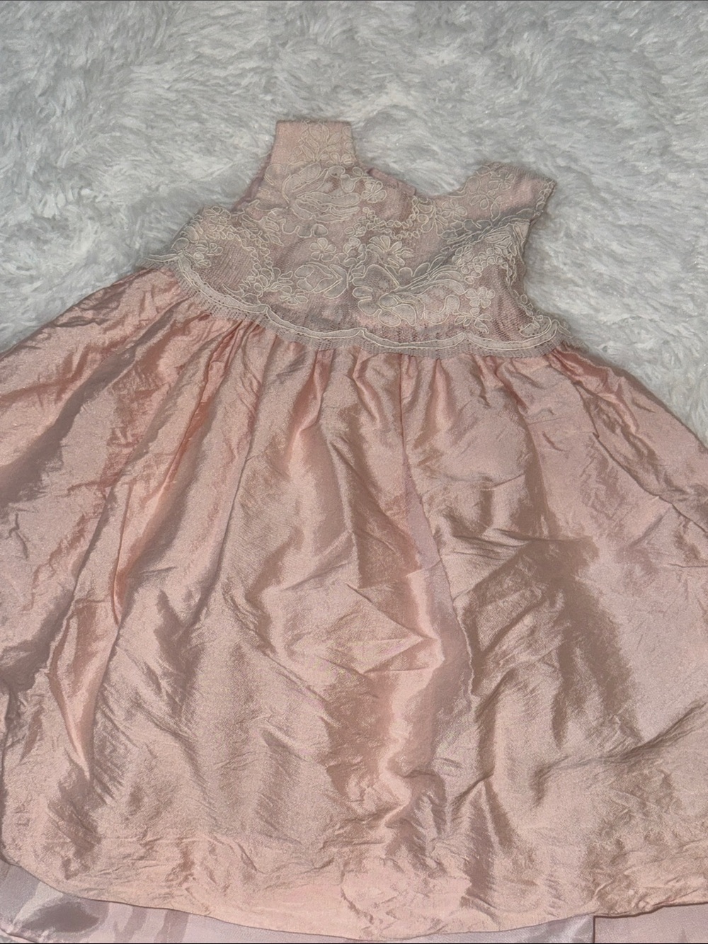 Us Angels Blush Pink Lace Bodice Party Dress
